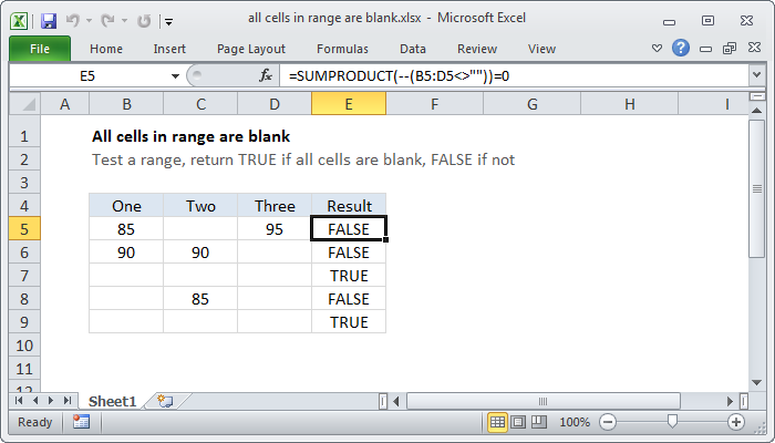 How To Display Blank In Excel Formula - Gallery Wallpaper